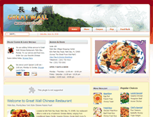 Tablet Screenshot of greatwallrestaurant.net